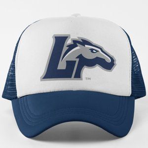 NEW Longwood Lancers L Horsehead Foam Trucker Snapback Hat 2-TONE NAVY
